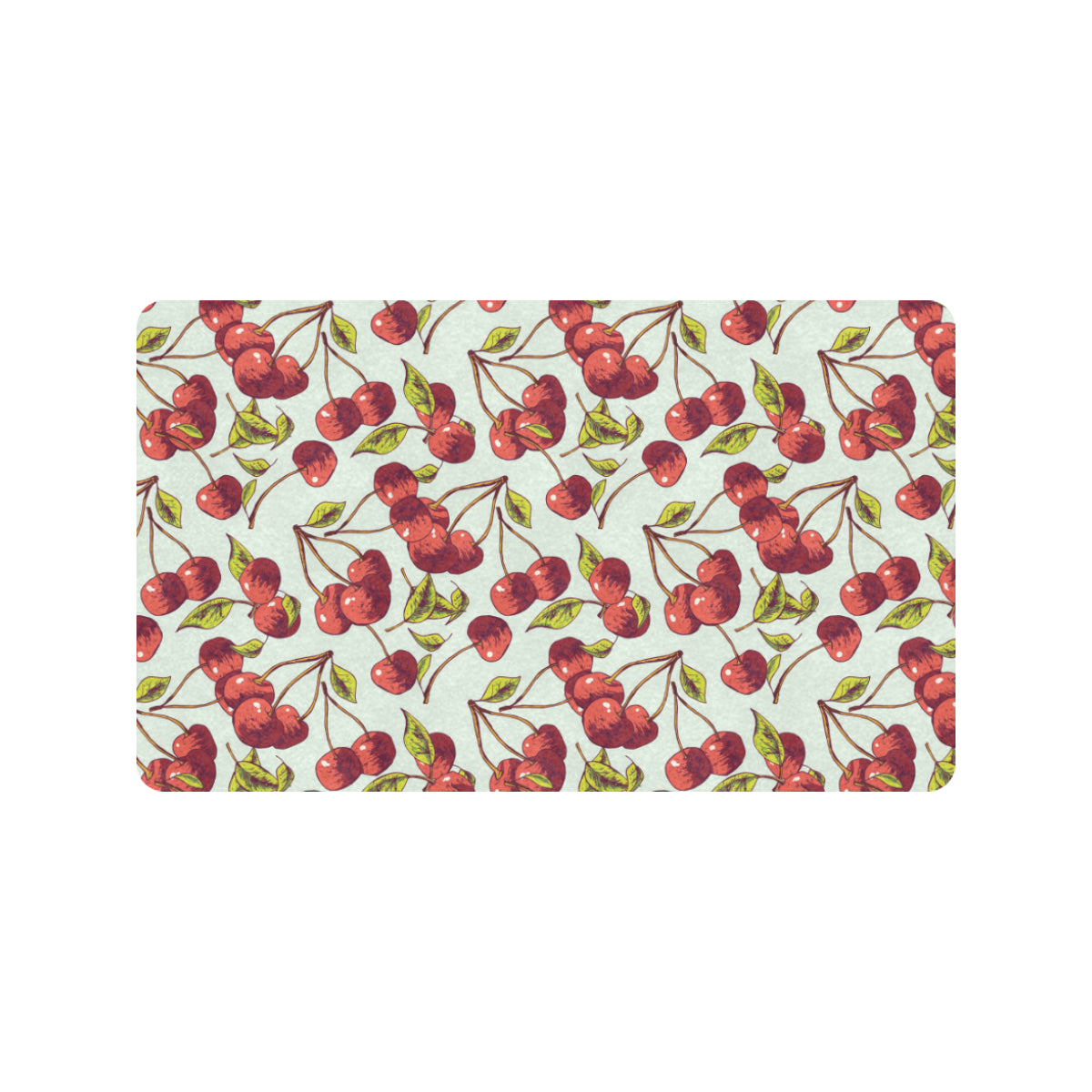 Cherry Hand Draw Rubber Doormat