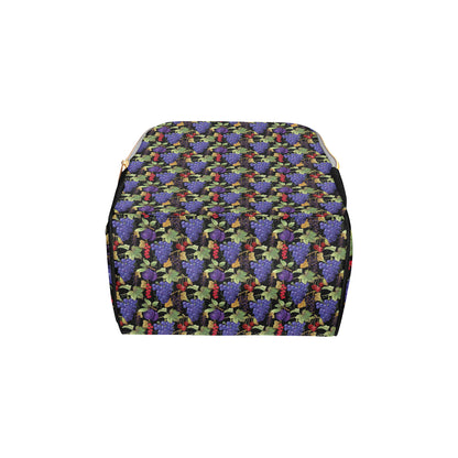 Grape Pattern Print Design GP05 Diaper Bag Backpack