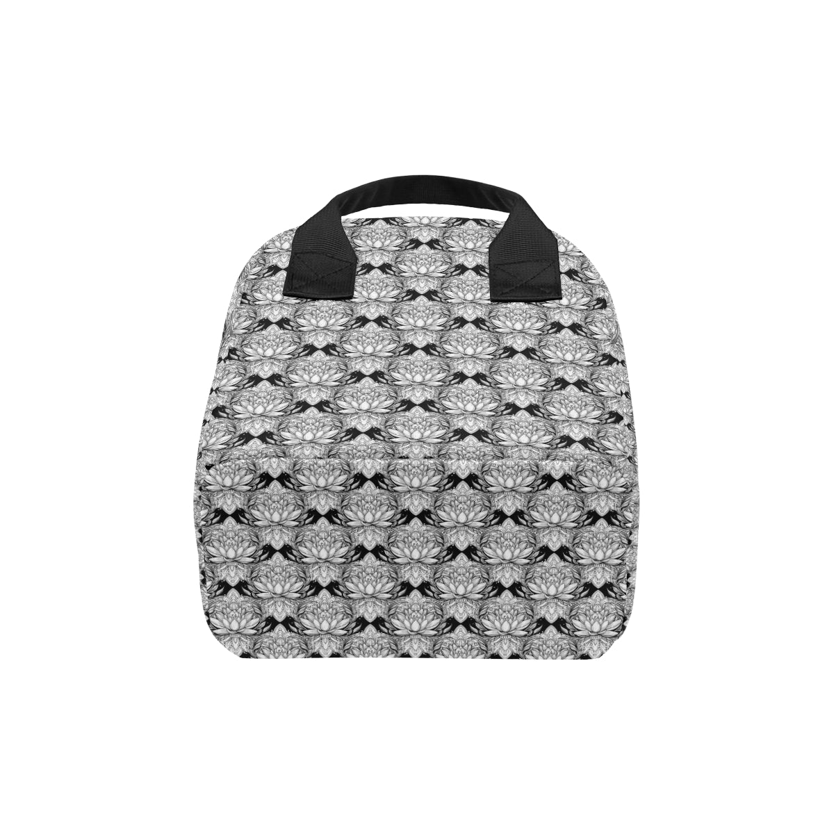 Lotus Mandala Print Pattern Insulated Lunch Bag