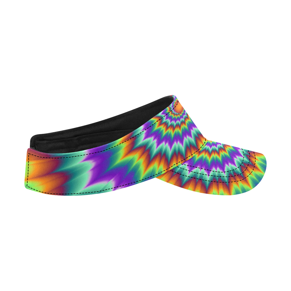 Optical illusion Pulsing fiery spirals Unisex Sun Visor