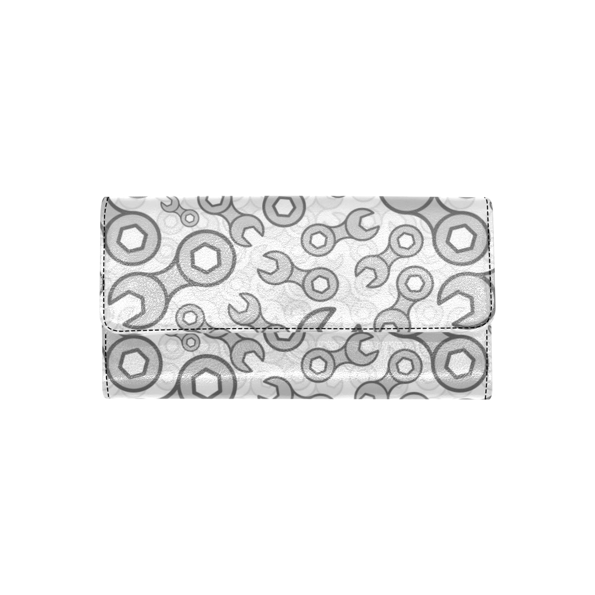 Mechanic Pattern Print Design 05 Women's Trifold Wallet