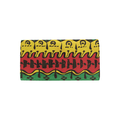 Rasta Pattern Print Design A01 Women's Trifold Wallet