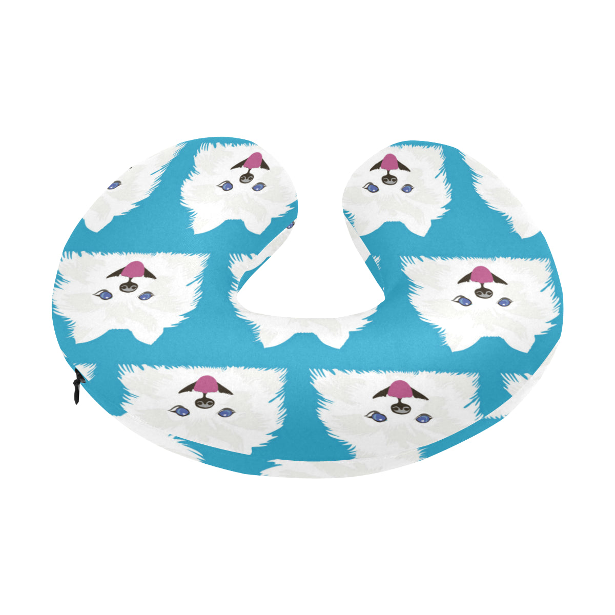 Pomeranians Pattern Print Design A05 U-Shaped Travel Neck Pillow