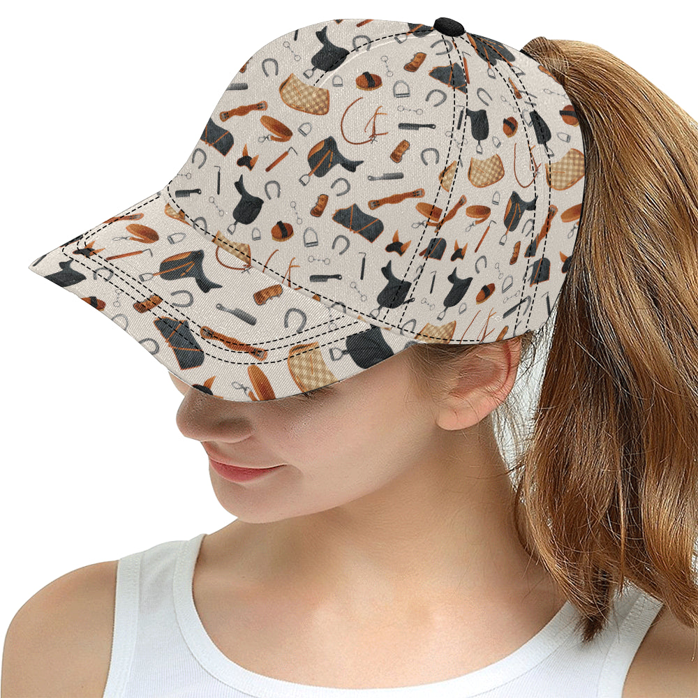 Equestrian Equipment Print Pattern Snapback Cap