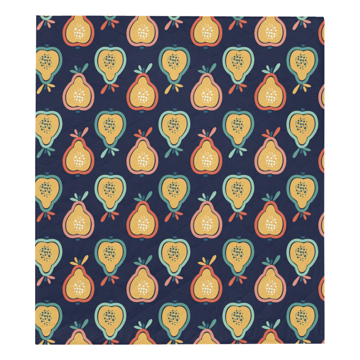 Pear Pattern Print Design PE03 Premium Quilt
