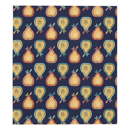 Pear Pattern Print Design PE03 Premium Quilt