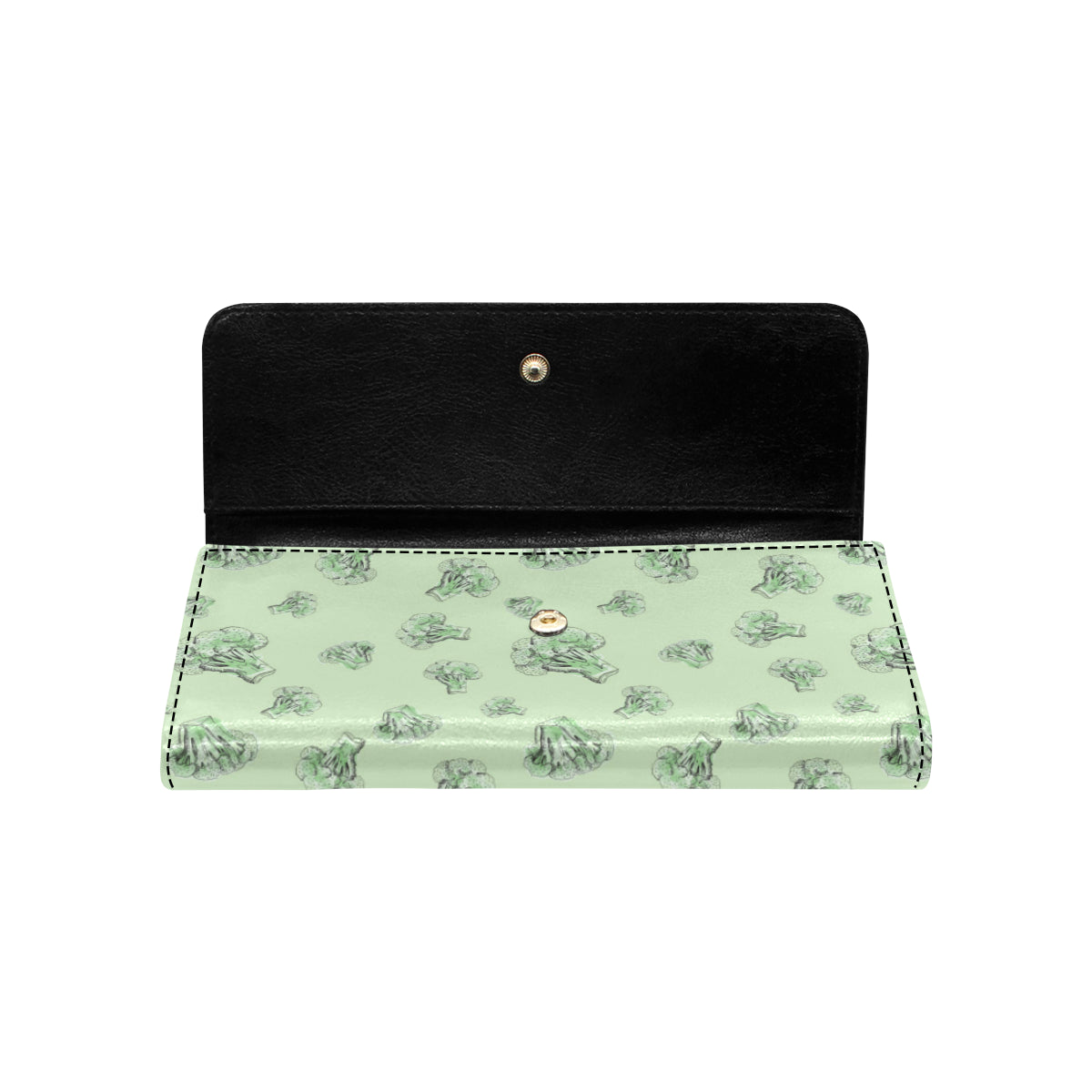 Broccoli Pattern Print Design 05 Women's Trifold Wallet