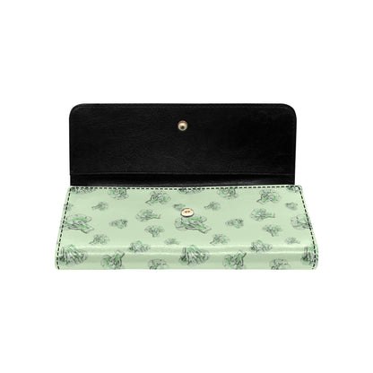 Broccoli Pattern Print Design 05 Women's Trifold Wallet
