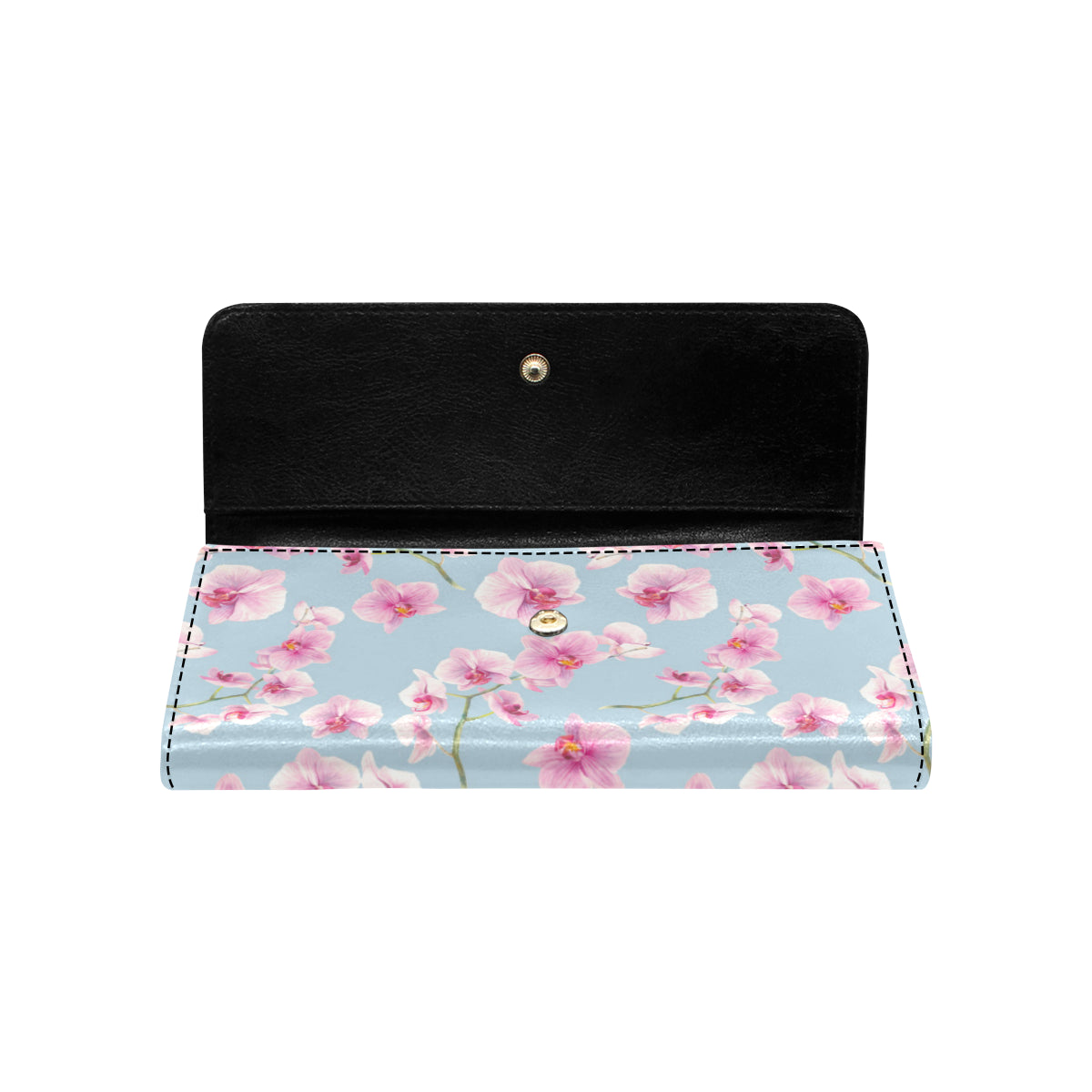 Orchid Pattern Print Design A01 Women's Trifold Wallet