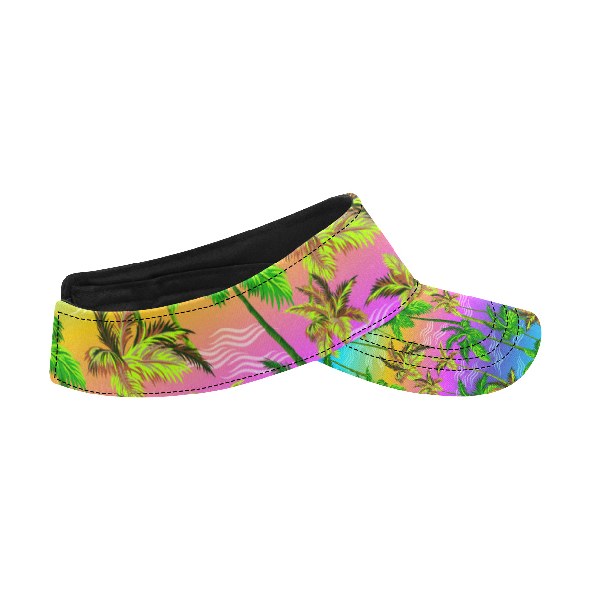 Palm Tree Rainbow Pattern Unisex Sun Visor