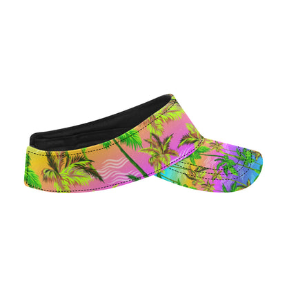 Palm Tree Rainbow Pattern Unisex Sun Visor