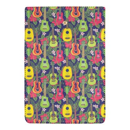Ukulele Tropical Pattern Print Design 03 Women's Trifold Wallet