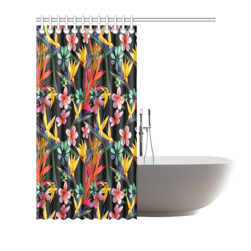 Tropical Flower Pattern Print Design TF015 Shower Curtain