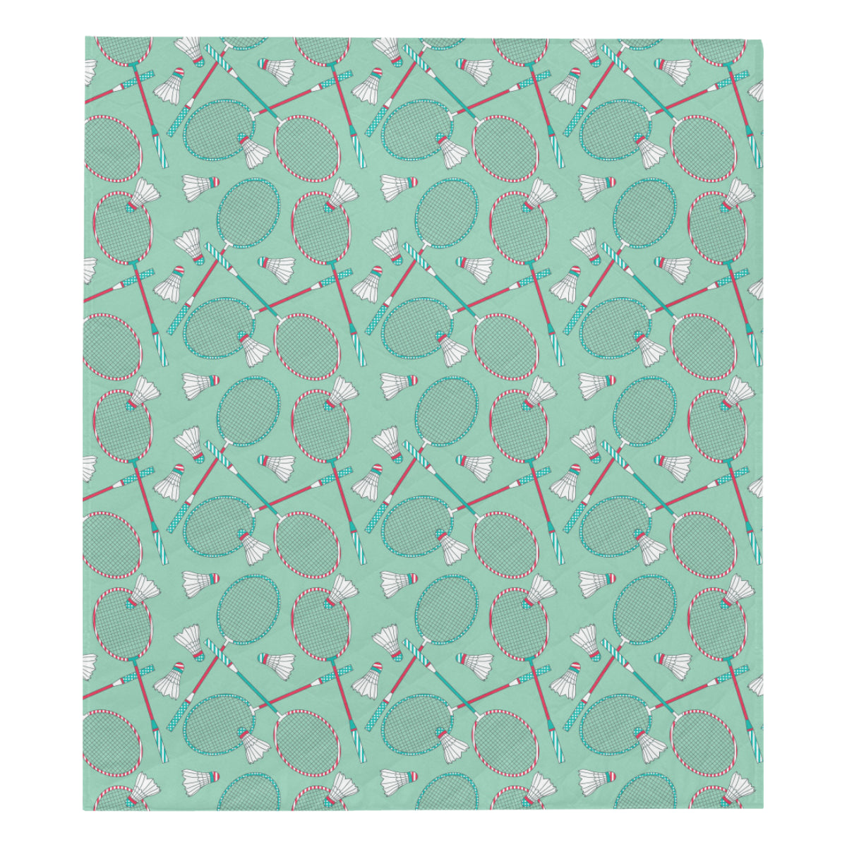 Badminton Pattern Print Design 05 Premium Quilt