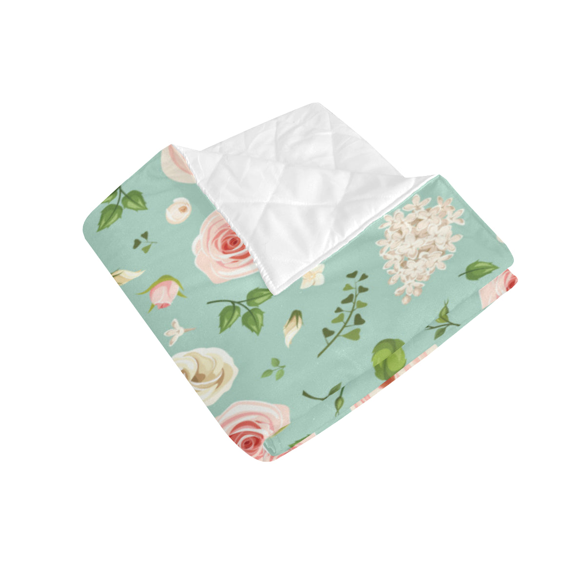Lisianthus Pattern Print Design 01 Premium Quilt