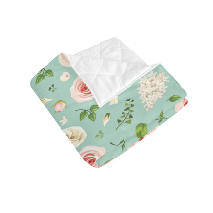 Lisianthus Pattern Print Design 01 Premium Quilt