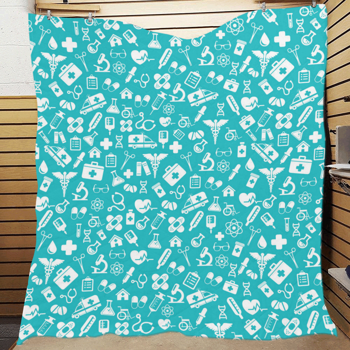 Medical Pattern Print Design 04 Premium Quilt