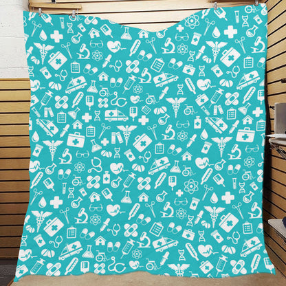 Medical Pattern Print Design 04 Premium Quilt