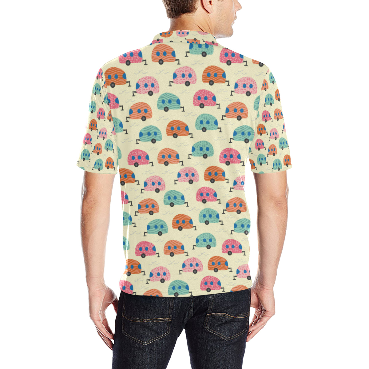 Camper Pattern Print Design 06 Men Polo Shirt