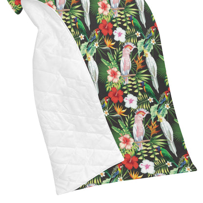 Tropical Flower Pattern Print Design TF03 Premium Quilt