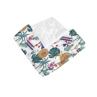 Aloha Hawaii Beach Pattern Print Design 04 Premium Quilt