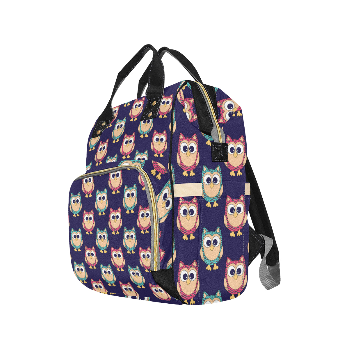 Owl Pattern Print Design A06 Diaper Bag Backpack