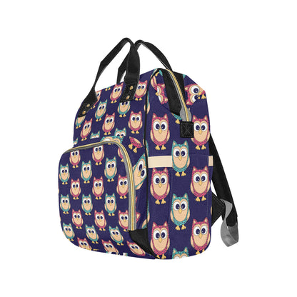 Owl Pattern Print Design A06 Diaper Bag Backpack