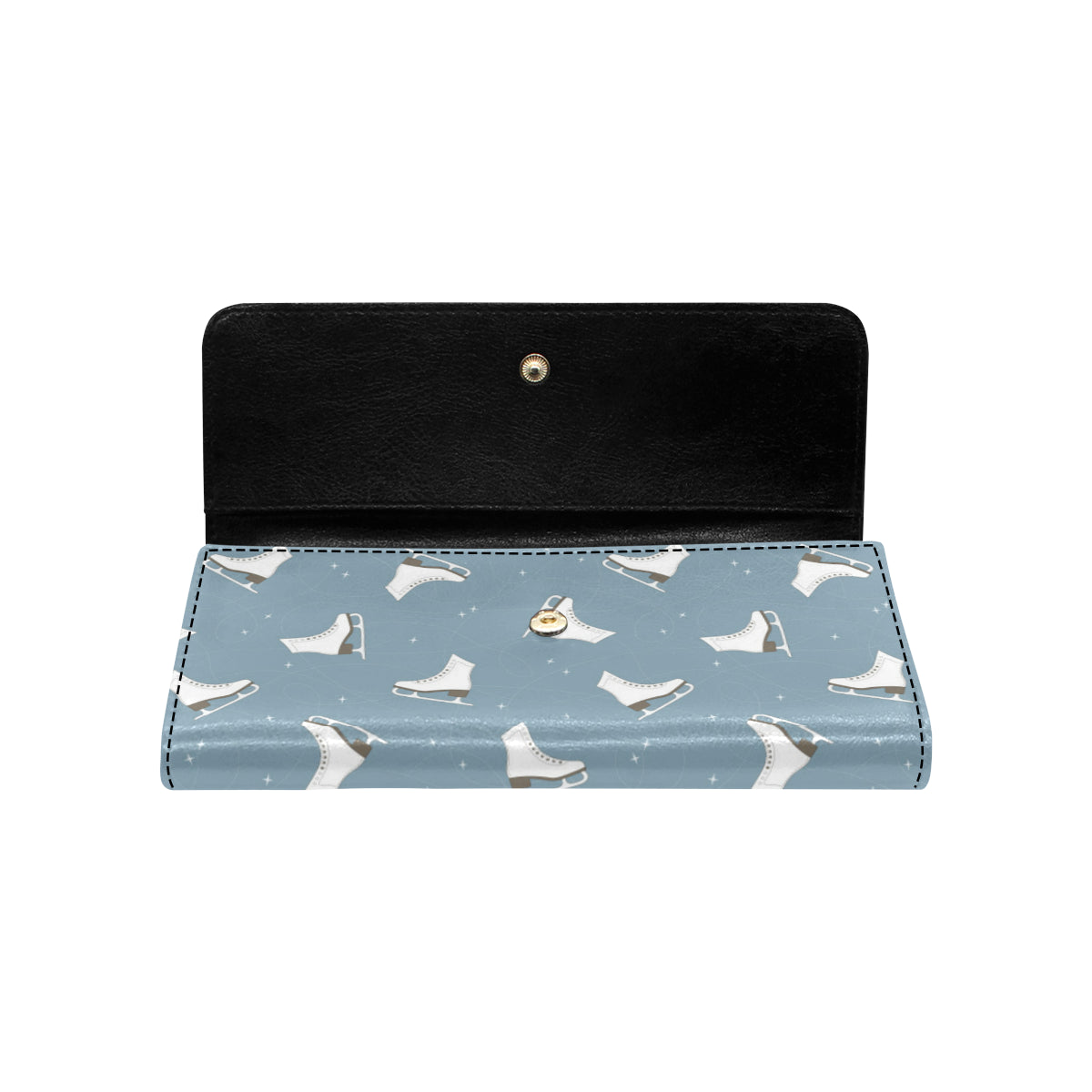 Ice Skate Pattern Print Design 02 Women's Trifold Wallet