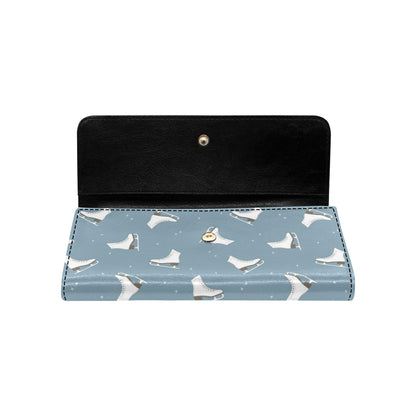 Ice Skate Pattern Print Design 02 Women's Trifold Wallet