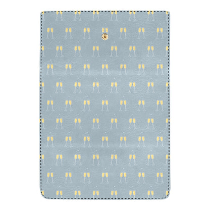 Champagne Pattern Print Design 03 Women's Trifold Wallet