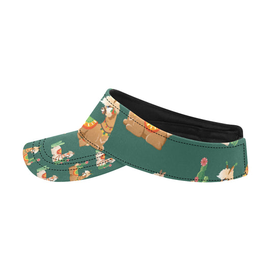 Llama Cactus Pattern Print Design 07 Unisex Sun Visor