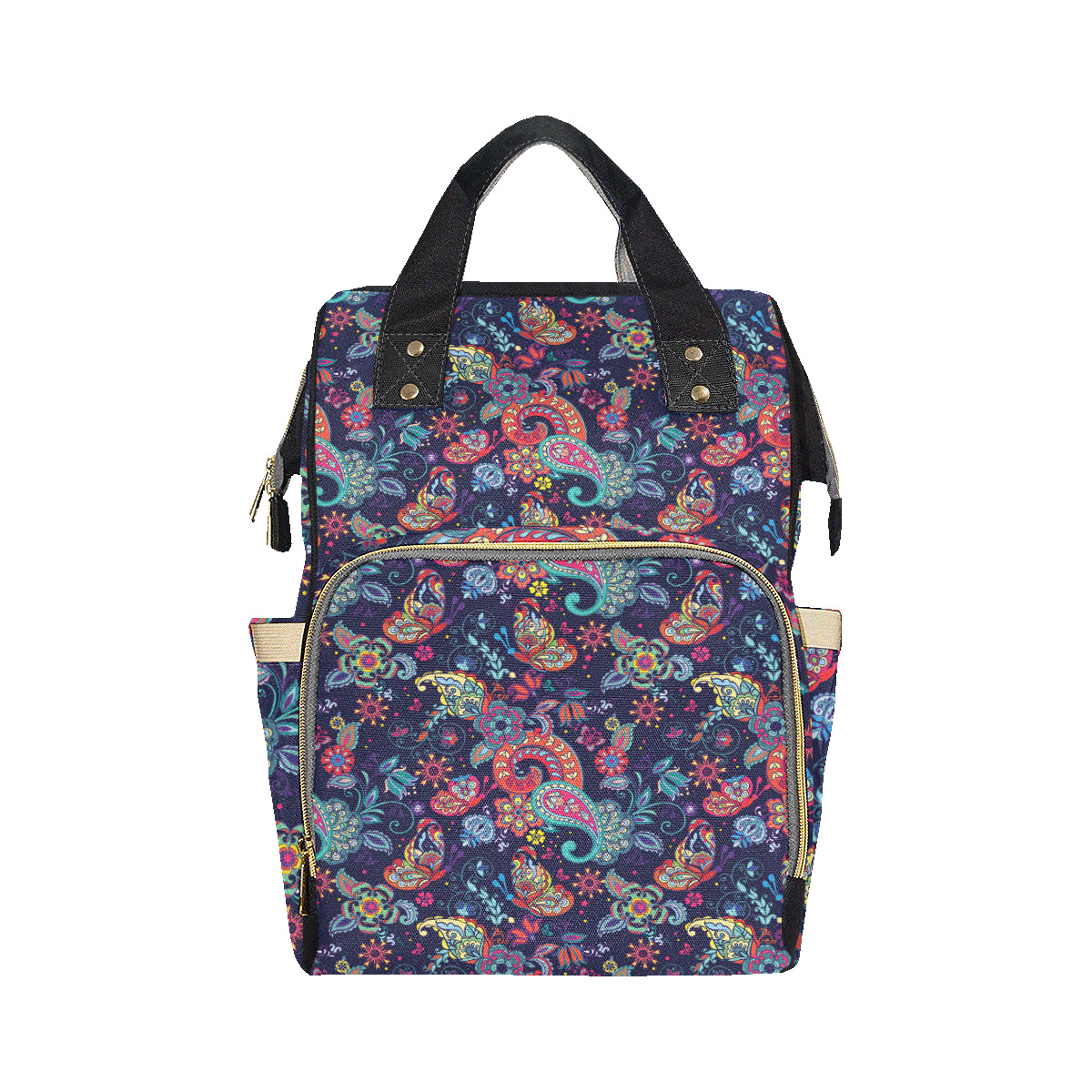 Paisley Boho Pattern Print Design A06 Diaper Bag Backpack