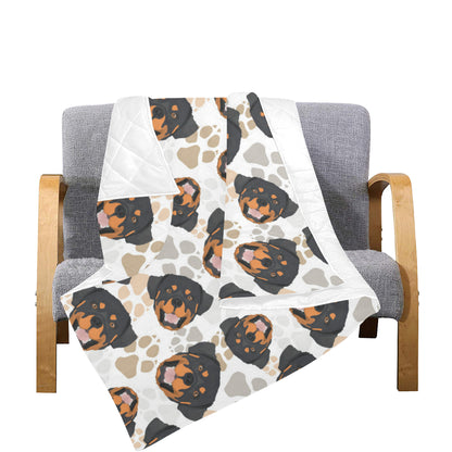 Rottweiler Pattern Print Design A03 Premium Quilt