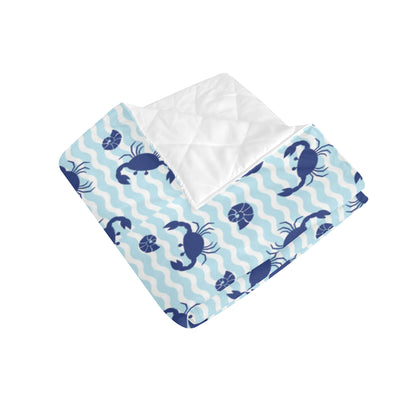 Crab Pattern Print Design 04 Premium Quilt
