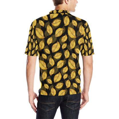 Elm Leave Summer Print Pattern Men Polo Shirt