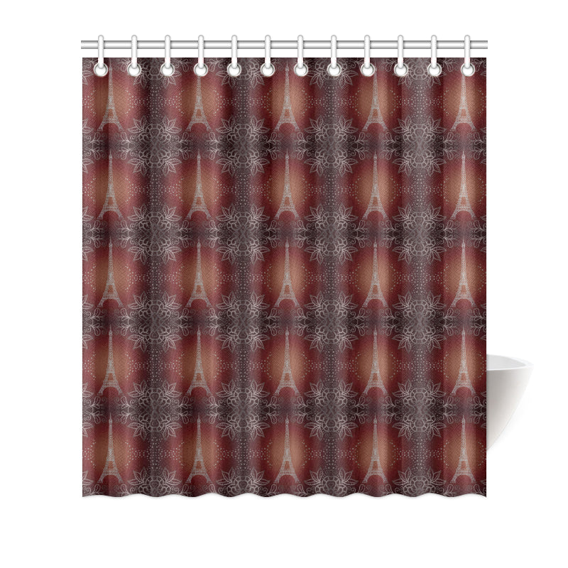 Eiffel Tower Drawing Print Shower Curtain