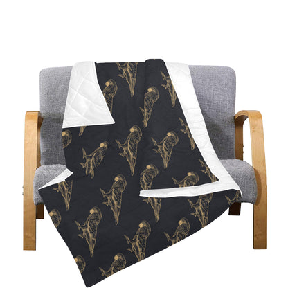 Parakeet Pattern Print Design A04 Premium Quilt