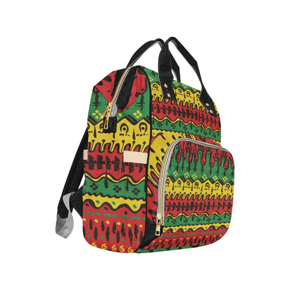 Rasta Pattern Print Design A01 Diaper Bag Backpack