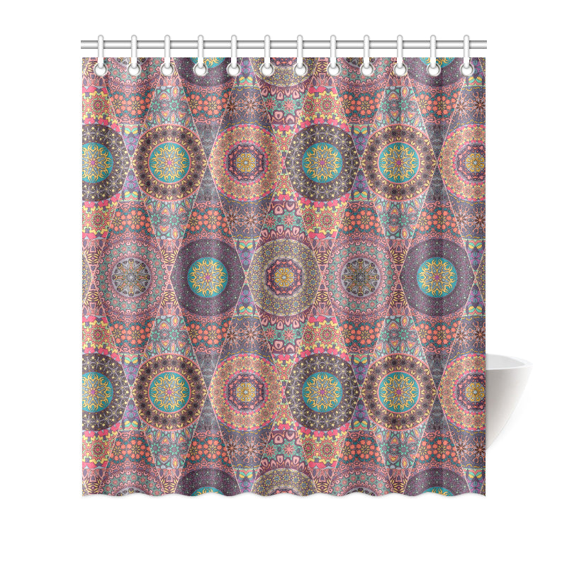 Bohemian Pattern Print Design 07 Shower Curtain