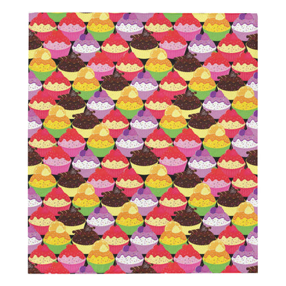 Cupcake Pattern Print Design CP02 Premium Quilt