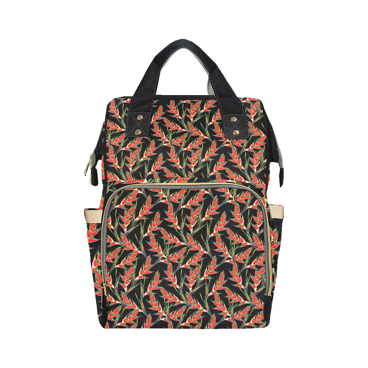 Heliconia Pattern Print Design HL010 Diaper Bag Backpack