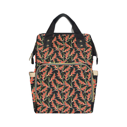 Heliconia Pattern Print Design HL010 Diaper Bag Backpack