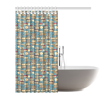 Book Pattern Print Design 03 Shower Curtain