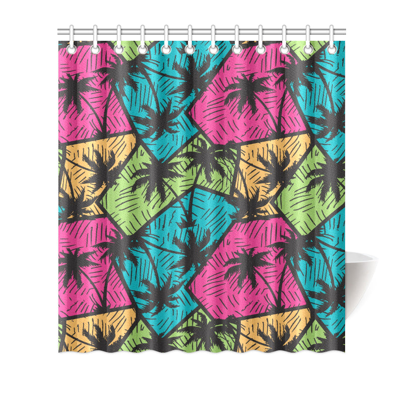 Palm Tree Pattern Print Design PT09 Shower Curtain