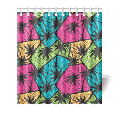 Palm Tree Pattern Print Design PT09 Shower Curtain