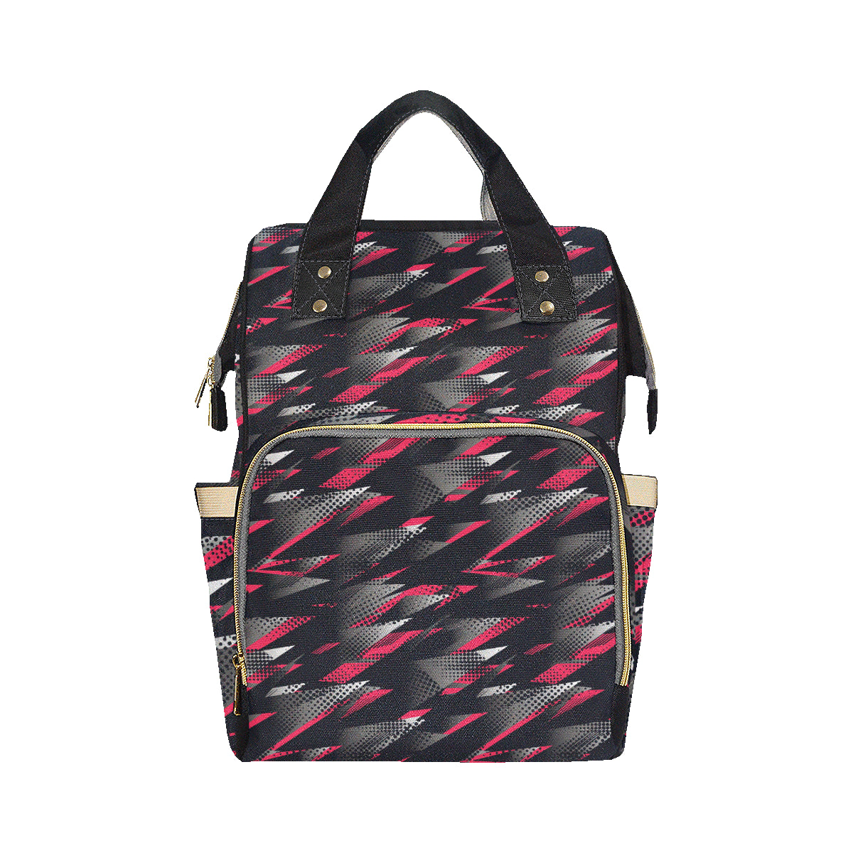 Racing Style Pattern Print Design A04 Diaper Bag Backpack