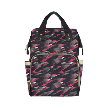 Racing Style Pattern Print Design A04 Diaper Bag Backpack