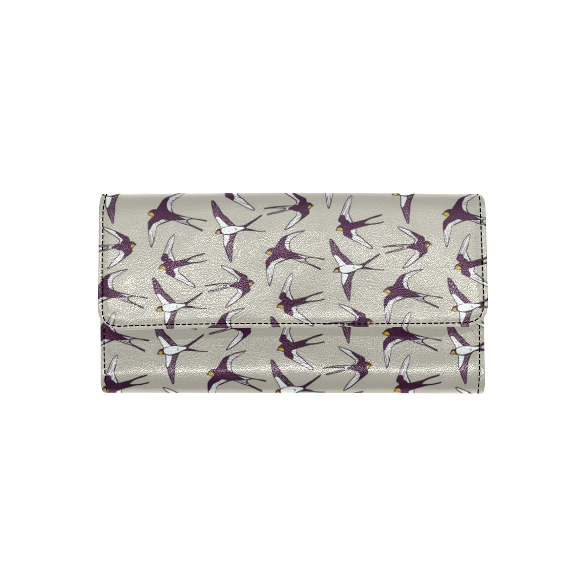Swallow Bird Pattern Print Design 03 Women's Trifold Wallet