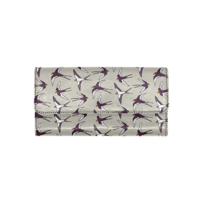Swallow Bird Pattern Print Design 03 Women's Trifold Wallet