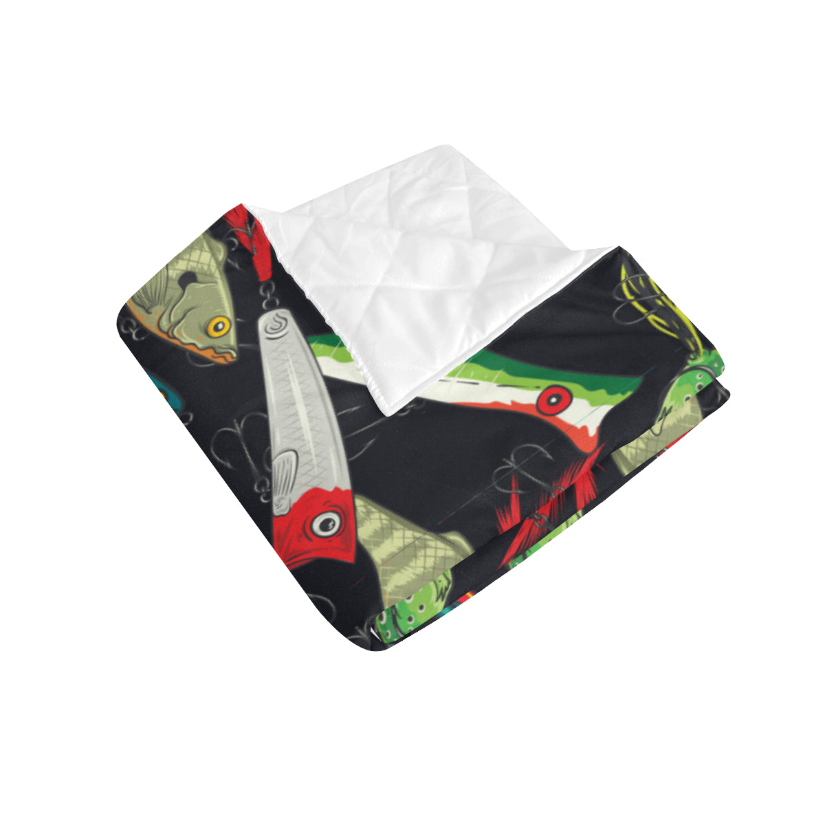Fishing Bait Print Premium Quilt
